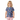 2-4 year old blonde girl in Nesting tee with shorts on white background