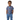 2-4 year old boy in Nesting tee with joggers on white background
