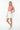 3/4 Front - White model, white mini skirt