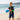 6-8 year old blonde boy playing with beach ball in Play Robo rash guard