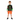 6-8 year old red-haired boy in Play Robo rash guard with orange shorts on white background