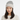 Asian female model looking down