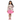 Asian girl in rash guard with pink skirt on white background