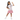 Asian girl in Robo Days tee with pink skirt on white background