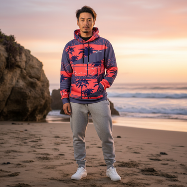 Asian male model coastal setting - corrected