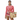 Asian model with striped swim bottoms and beach bag