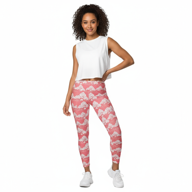 Athleisure look with white cropped tee