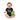 Baby boy black monster onesie with toy
