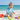 Beach sandcastle building
