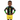 Black boy in Play Robo rash guard with yellow shorts on white background