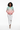 Black female model - bomber jacket with white jeans