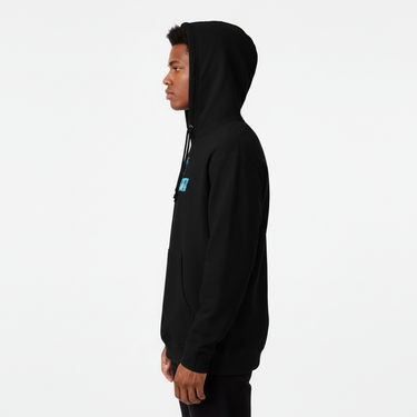 Black hoodie side profile