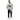Black male model grey sweatshirt white background
