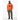 Black male model in burnt orange Slalom hoodie with cargo pants