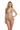Blonde female model confident pose