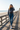 Blonde model — ripped jeans, boardwalk