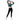 Blonde model with black leggings