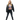 Blonde model with leather jacket
