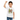 Boy fist raised white tee