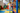 Boy playing at indoor playground