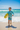 Boy Running with Boogie Board