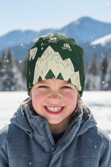 Boy wearing wilderness beanie