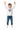 Boy White Hoodie Jumping