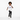 Boy white tee running