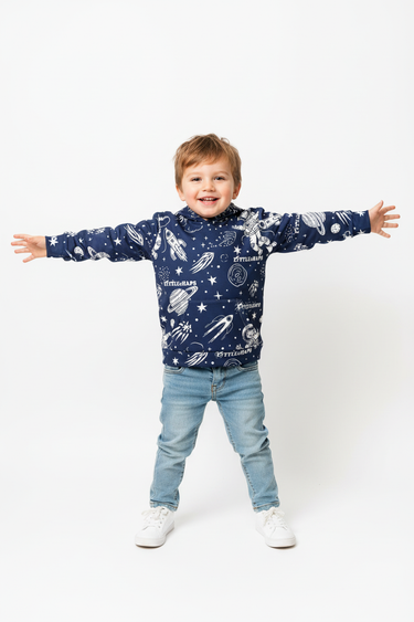 Boy with arms outstretched