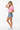 Bubblegum pink crop top three-quarter side view