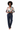 Buttoning top with navy pants