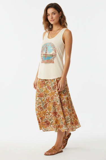 California Tank with Floral Skirt