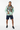 Camo Colorblock Hoodie with Navy Exercise Shorts - Full Body