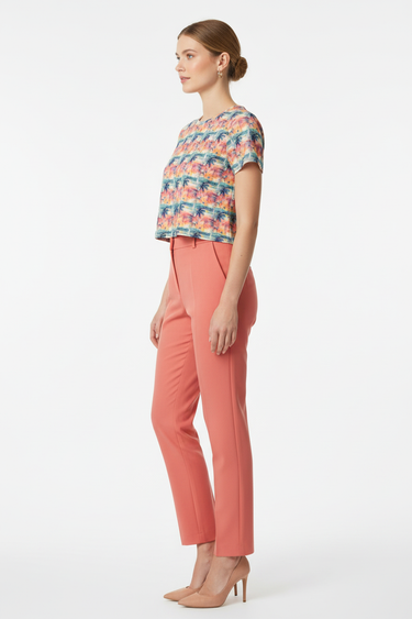 Classy Coral Pants Side