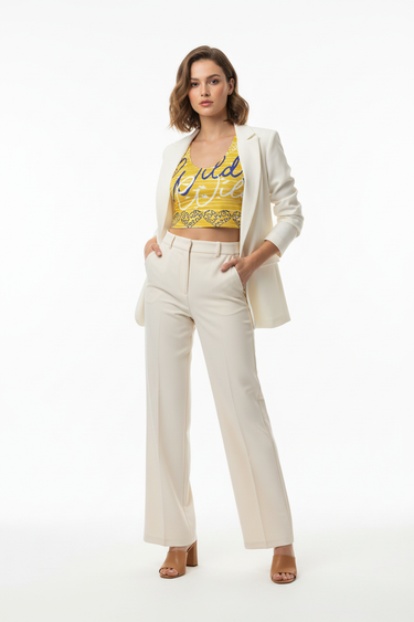 Classy Look 3 - Blazer with Wide-Leg Trousers & Mules