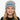 Close-up girl heather grey beanie playful