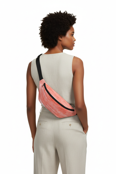 Coral Mist Fanny Pack Crossbody Back