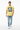 Cornsilk yellow tee walking pose