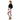 Cropped black cable knit fall look