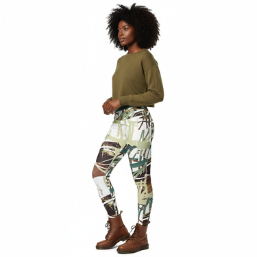 Cropped olive sweater fall look