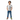 Curly-haired boy in My Favorite Hobbies tee with jeans on white background