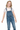 Denim overalls look