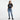 Female - black tee denim
