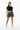 Female front black crop top