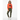 Female model in burnt orange Slalom hoodie with cargo pants
