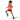 Female model in burnt orange Slalom hoodie with shorts