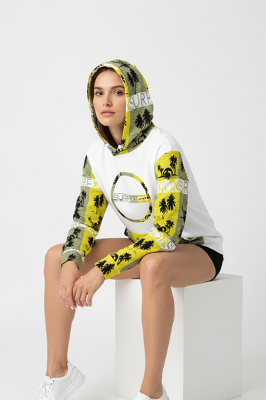 Female model sitting pose casual
