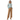 French script sweater with wide-leg trousers