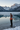 Frozen mountain lakeside