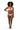Full-body Black model in pink bikini